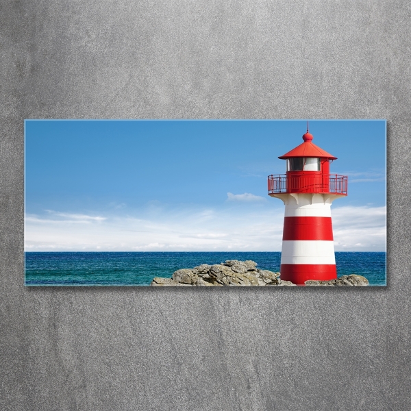 Glasbild Leuchtturm