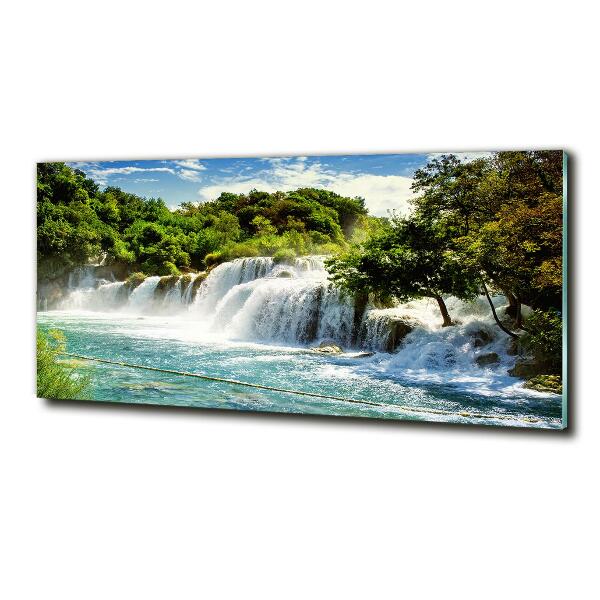Foto glasbild Krka-Wasserfall
