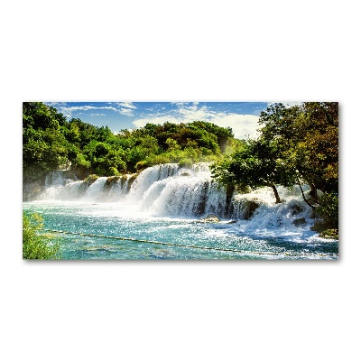 Foto glasbild Krka-Wasserfall