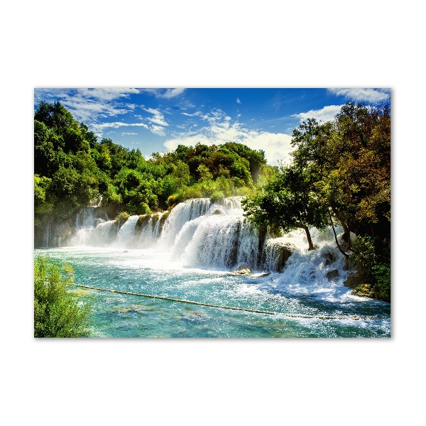 Foto glasbild Krka-Wasserfall