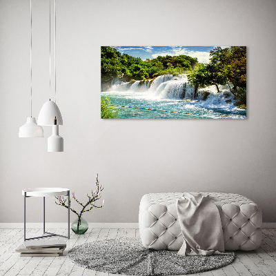 Foto glasbild Krka-Wasserfall