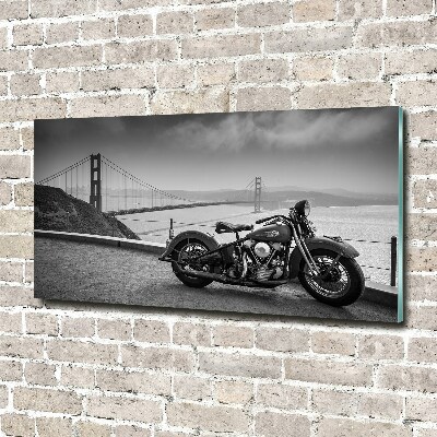 Foto glasbild Motorrad