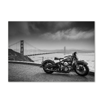 Foto glasbild Motorrad