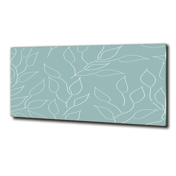 Glasbild Blättermuster