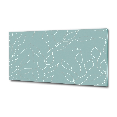 Glasbild Blättermuster