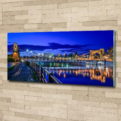 Foto glasbild Breslau bei Nacht