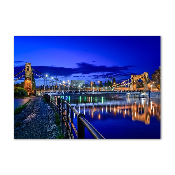 Foto glasbild Breslau bei Nacht