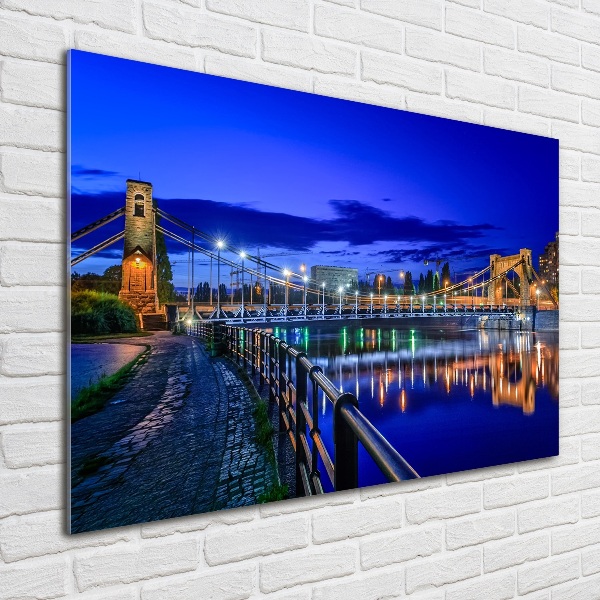 Foto glasbild Breslau bei Nacht