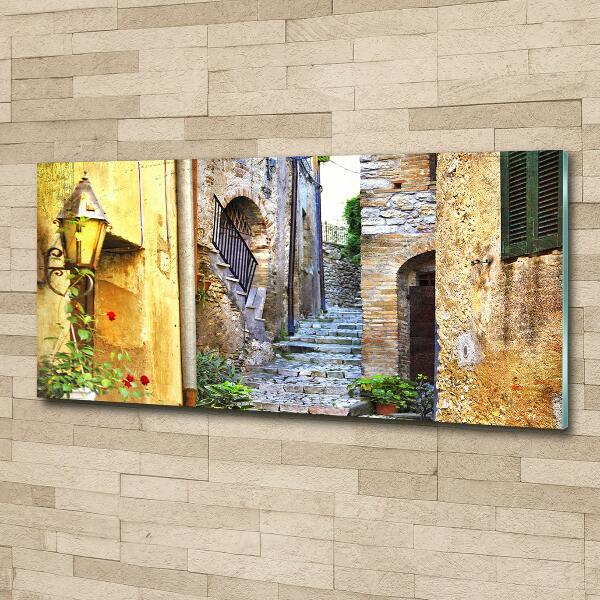 Glasbild Eine charmante Straße