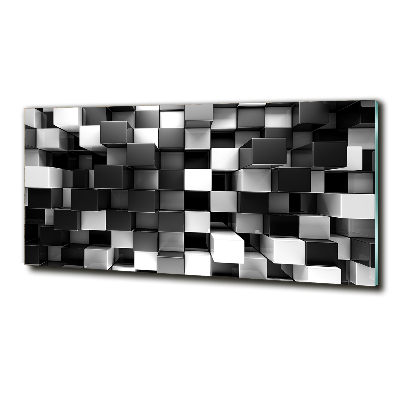 Glasbild Würfelabstraktion