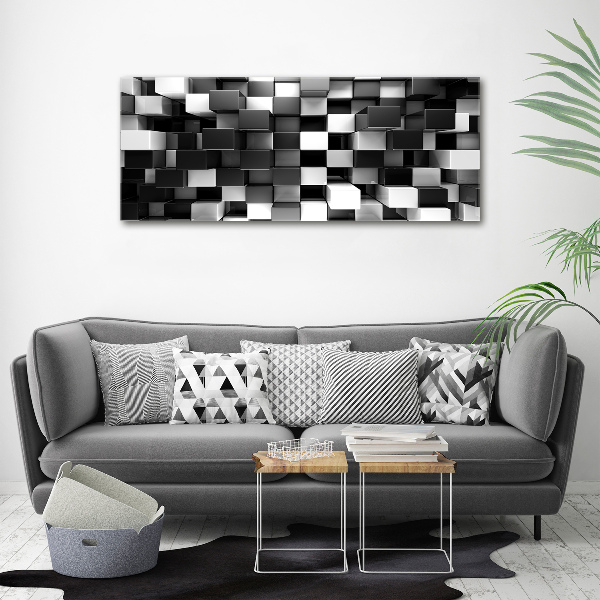 Glasbild Würfelabstraktion