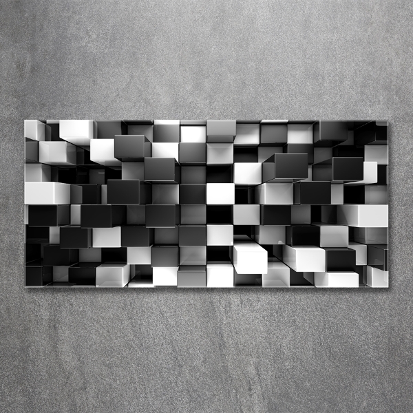 Glasbild Würfelabstraktion