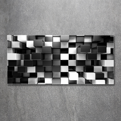 Glasbild Würfelabstraktion
