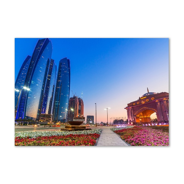Glasbild Straßen von Abu Dhabi