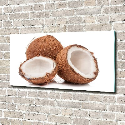 Glasbild Kokosnuss
