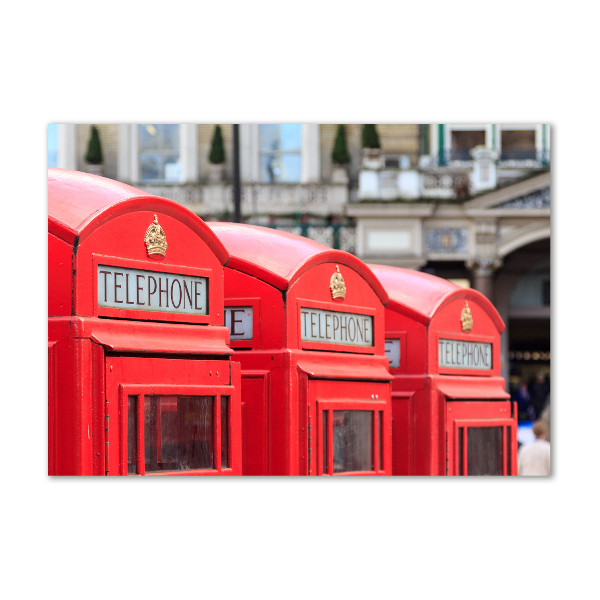 Bild auf glas Öffentliche Telefonzelle
