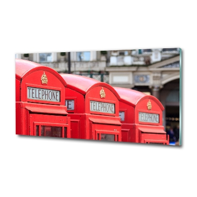 Bild auf glas Öffentliche Telefonzelle