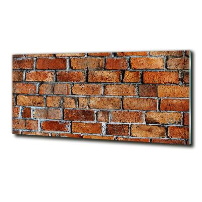 Foto glasbild Ziegelmauer