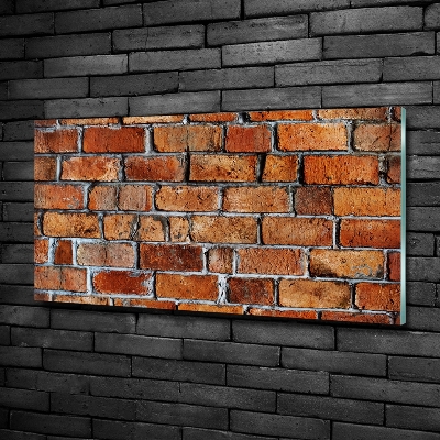 Foto glasbild Ziegelmauer