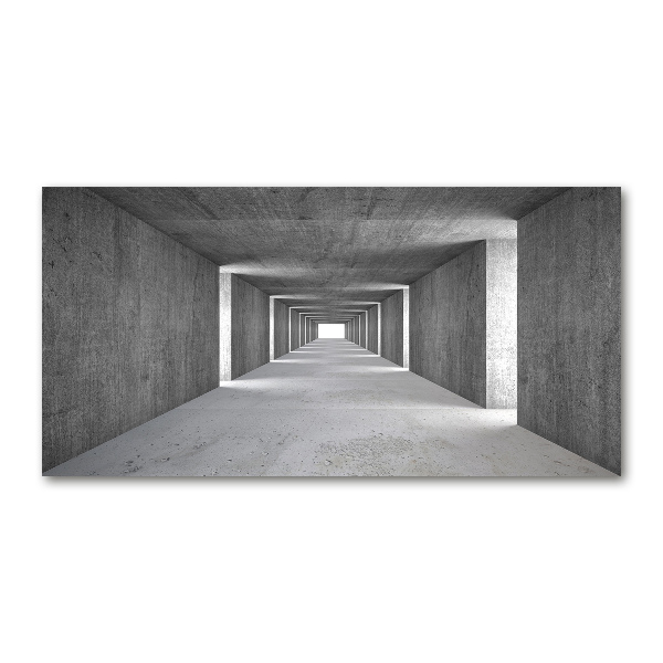 Glasbild Betontunnel