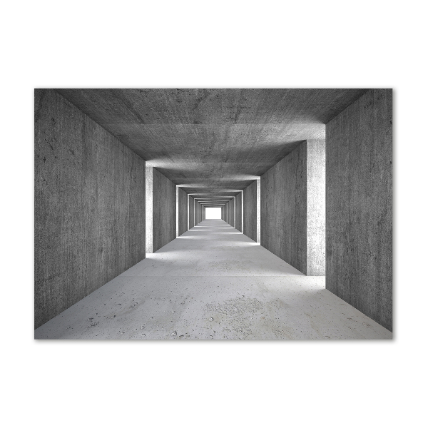 Glasbild Betontunnel