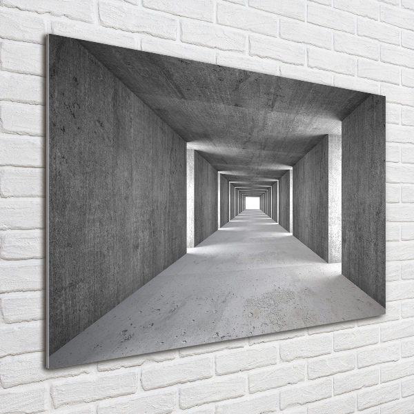 Glasbild Betontunnel