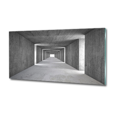 Glasbild Betontunnel