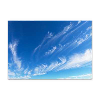 Foto glasbild Blauer Himmel