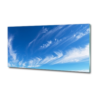 Foto glasbild Blauer Himmel