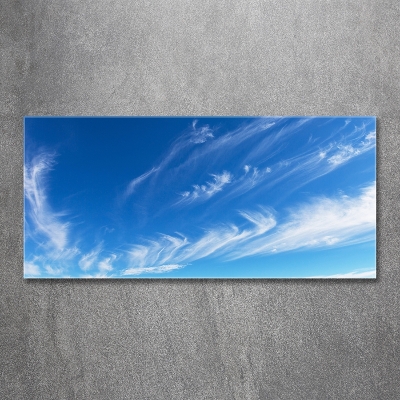 Foto glasbild Blauer Himmel