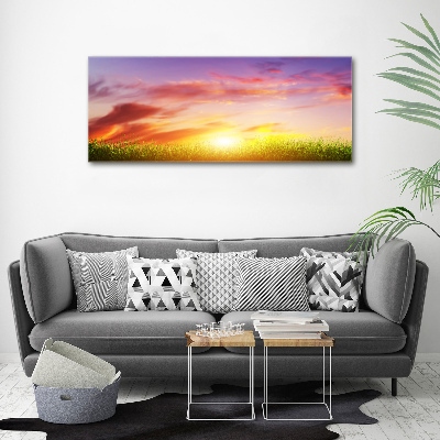 Glasbild Sonnenuntergang