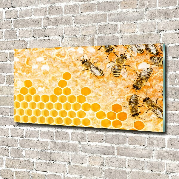 Glasbild Arbeitsbienen