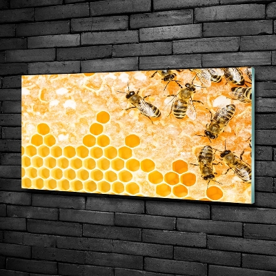 Glasbild Arbeitsbienen