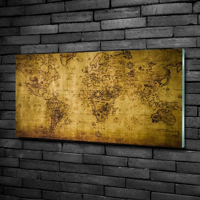 Bild auf glas Karte der alten Welt
