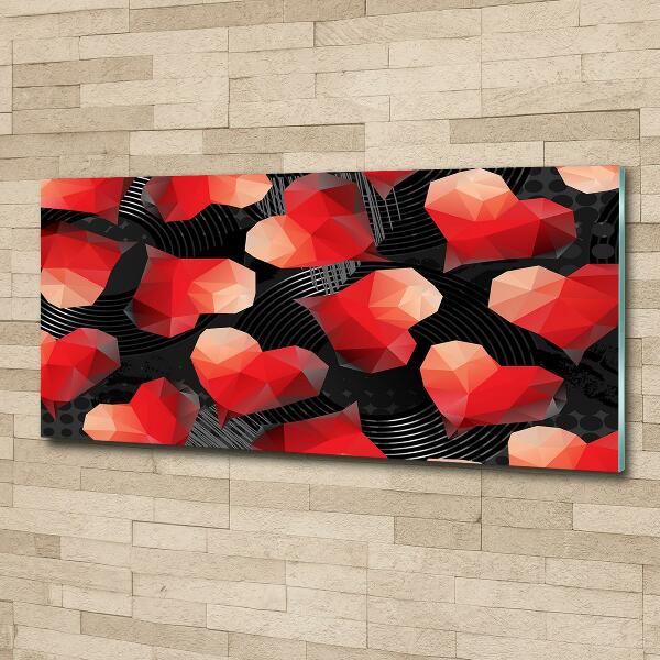 Bild auf glas Geometrische Herzen