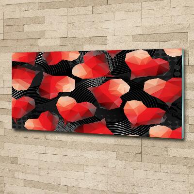 Bild auf glas Geometrische Herzen