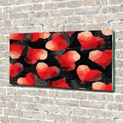 Bild auf glas Geometrische Herzen