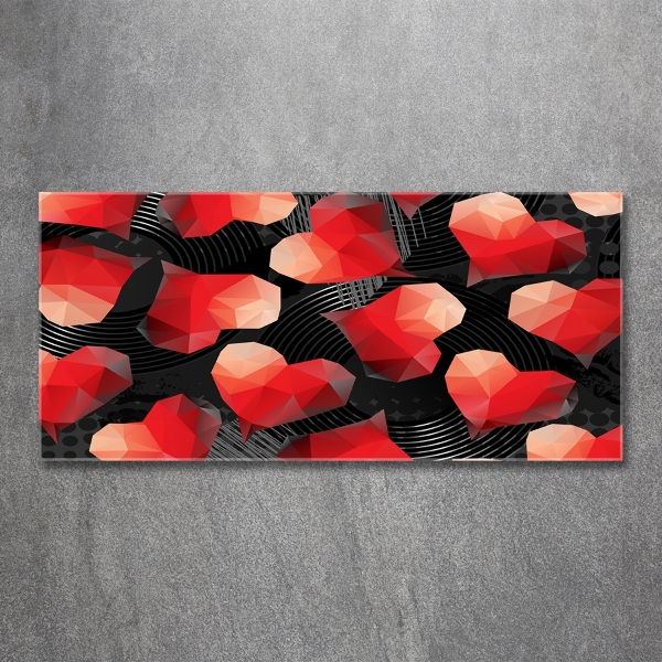 Bild auf glas Geometrische Herzen