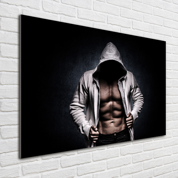 Glasbild Muskelaufbau