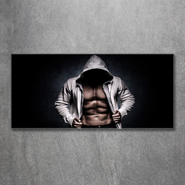 Glasbild Muskelaufbau