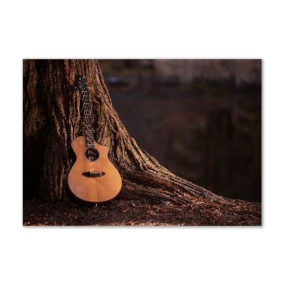 Foto glasbild Akustikgitarre