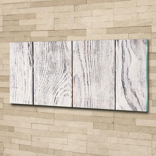 Glasbild Holzwand