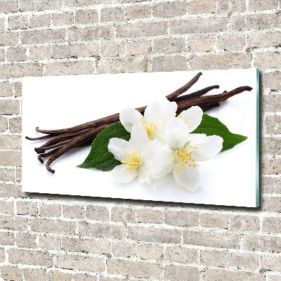 Glasbild Jasmin und Vanille