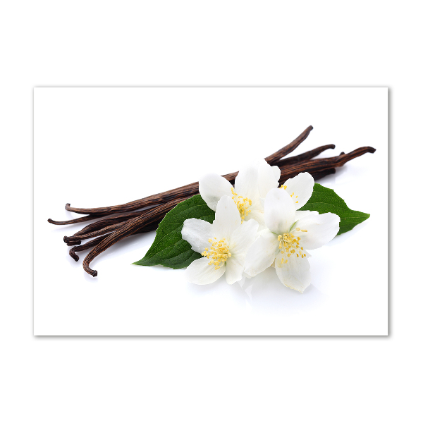 Glasbild Jasmin und Vanille