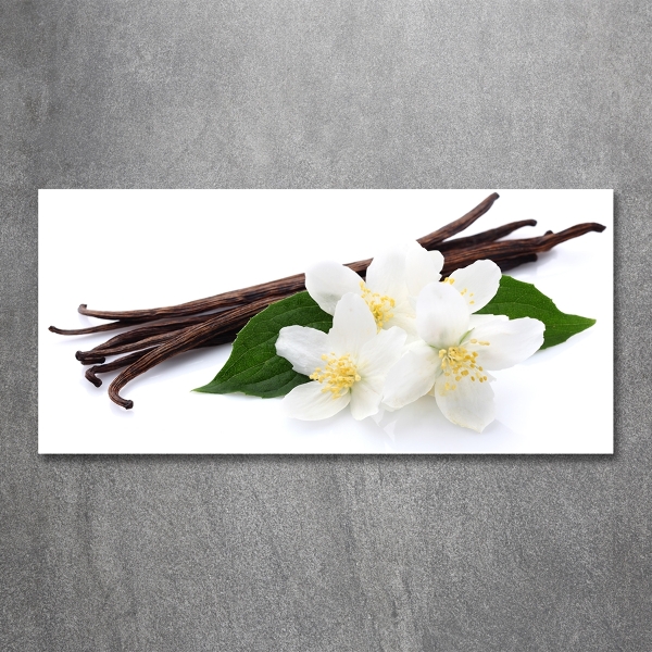 Glasbild Jasmin und Vanille