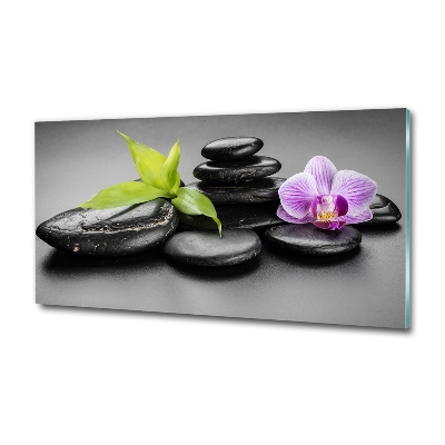 Foto glasbild Zen-Steine