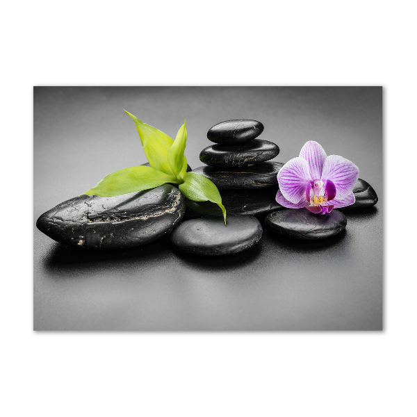 Foto glasbild Zen-Steine