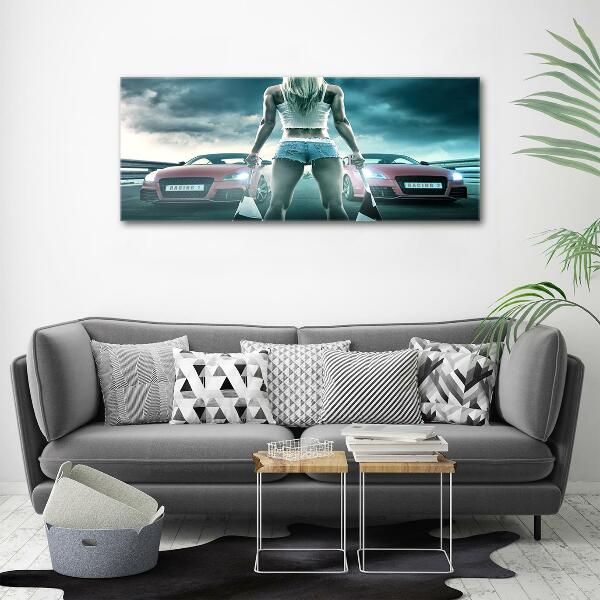 Bild auf glas Der Start des Rennens