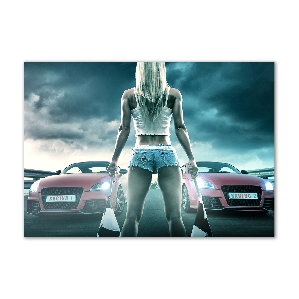 Bild auf glas Der Start des Rennens