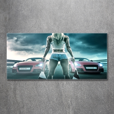 Bild auf glas Der Start des Rennens